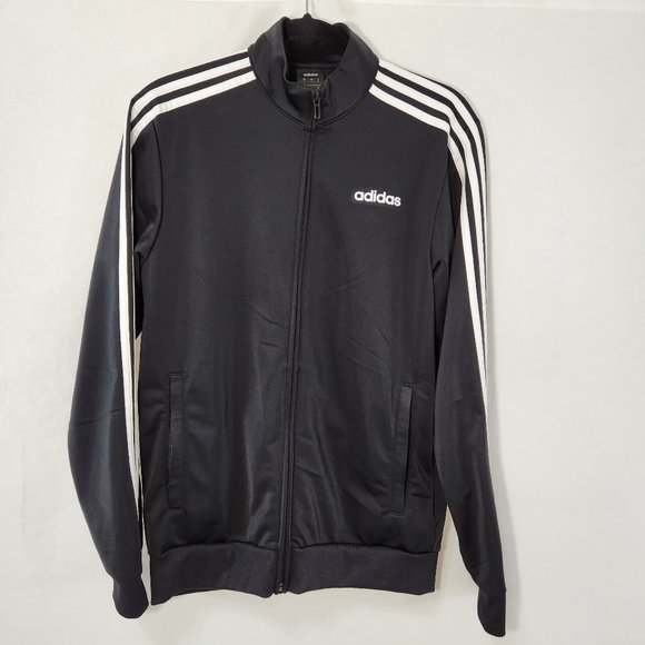 adidas Other - ADIDAS Essentials Warm-Up 3-Stripes Track Black Unisex Jacket Size S LIKE NEW!